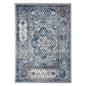 9' X 12' Ivory Blue And Gray Medallion Area Rug