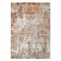 9' X 12' Ivory Red And Gray Abstract Area Rug