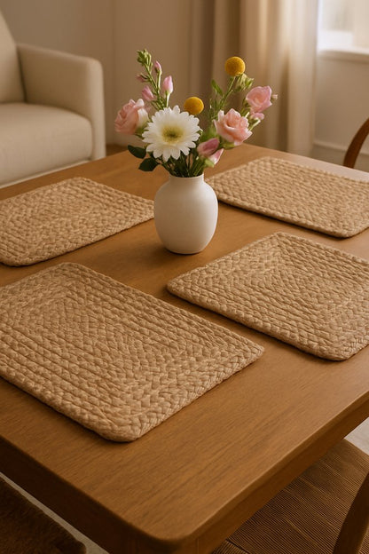 19" Set of Four Natural Jute Placemats