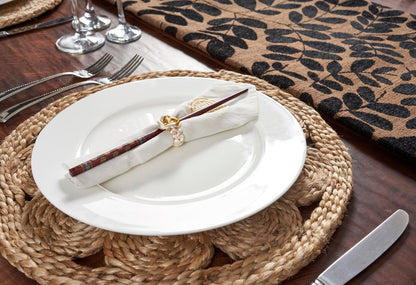 15" Set of Two Natural Braided Jute Round Placemats