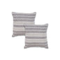 Set of Two 18" X 18" Blue Beach Chevron Cotton Zippered Pillow