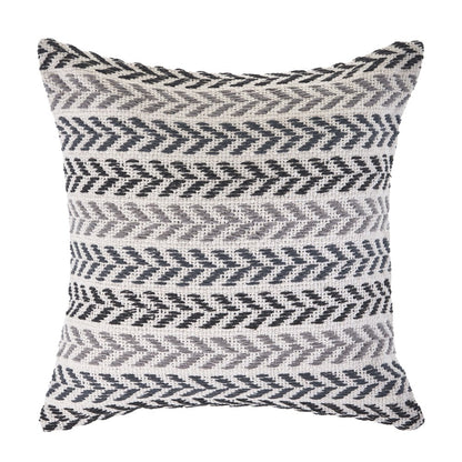 Set of Two 18" X 18" Blue Beach Chevron Cotton Zippered Pillow