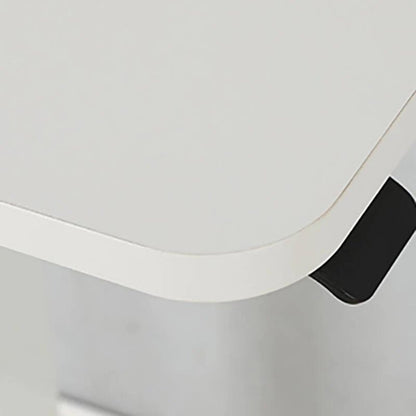 Adjustable Black Wood and Stainless Steel Rolling Standing Desk