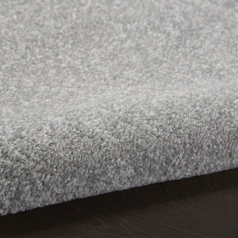 10' Gray And Silver Round Indoor Outdoor Area Rug