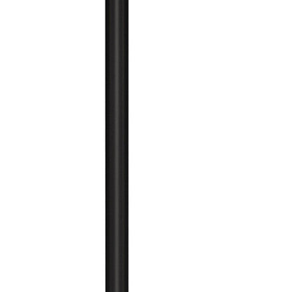 28" Black Metal Candlestick Table Lamp With White Cone Shade