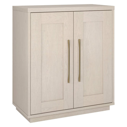 32" White Wood Accent Cabinet With Two Doors