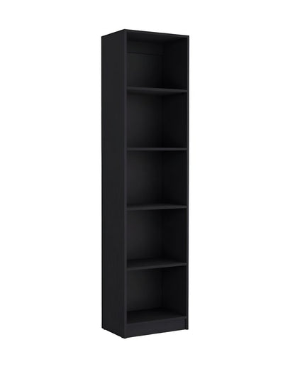 Conjunto de dos estanterías de varios niveles de madera negra