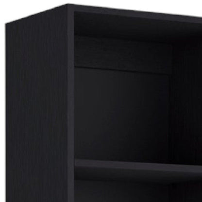 Librería negra de cinco niveles de 71"