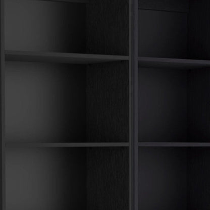 Librería negra de cinco niveles de 71"
