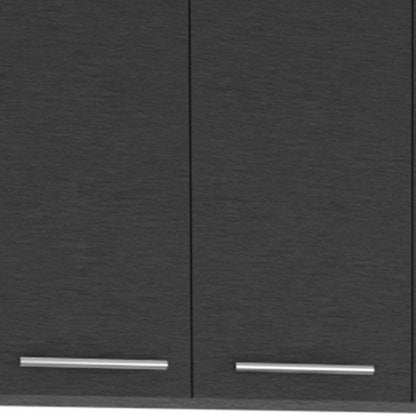 47" Black and White Wall mounted Accent Cabinet With Five Shelves