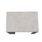 36" White and Gray Marble and Wood Kitchen Island With Storage