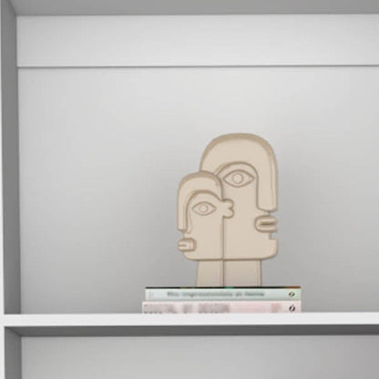Conjunto de tres librerías modulares de madera blanca de diez niveles con cuatro puertas