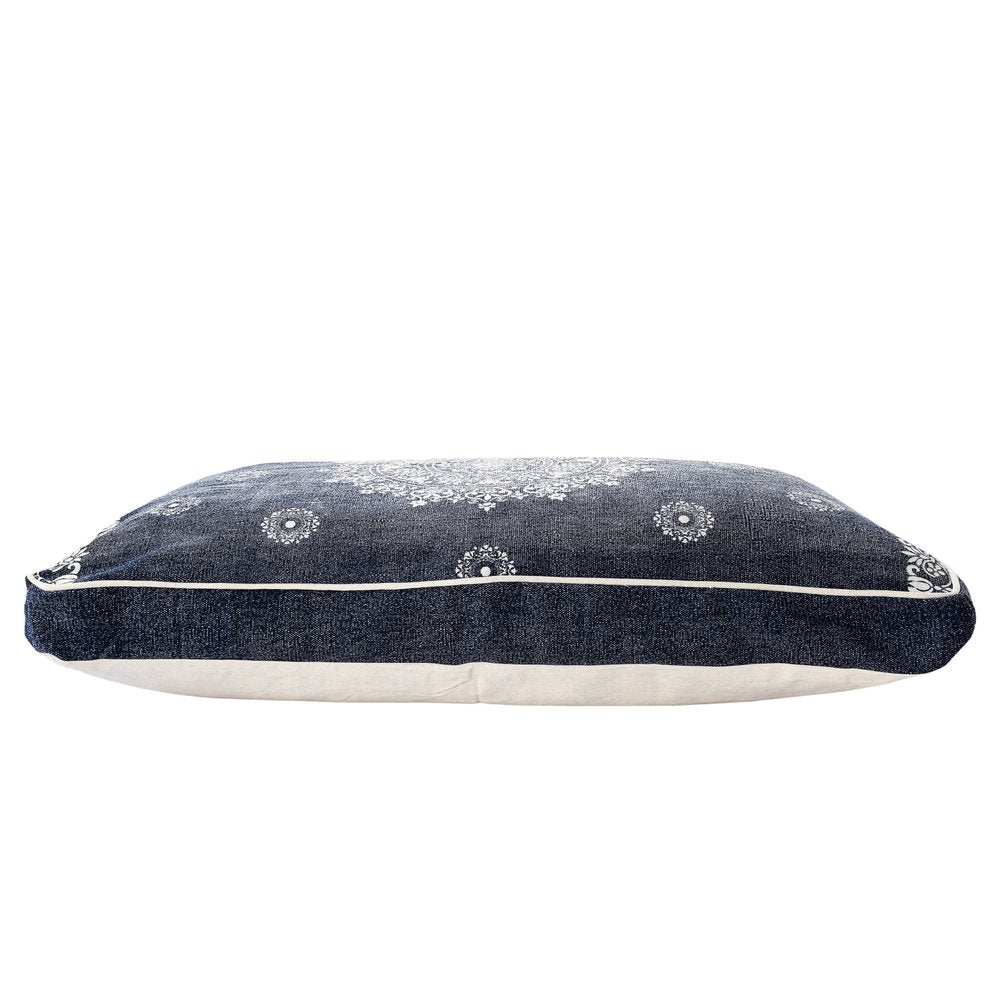24" X 36" Stonewashed Red Medallion Pillow Style Pet Bed With Removable Cover