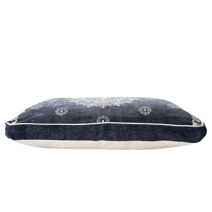 24" X 36" Stonewashed Red Medallion Pillow Style Pet Bed With Removable Cover