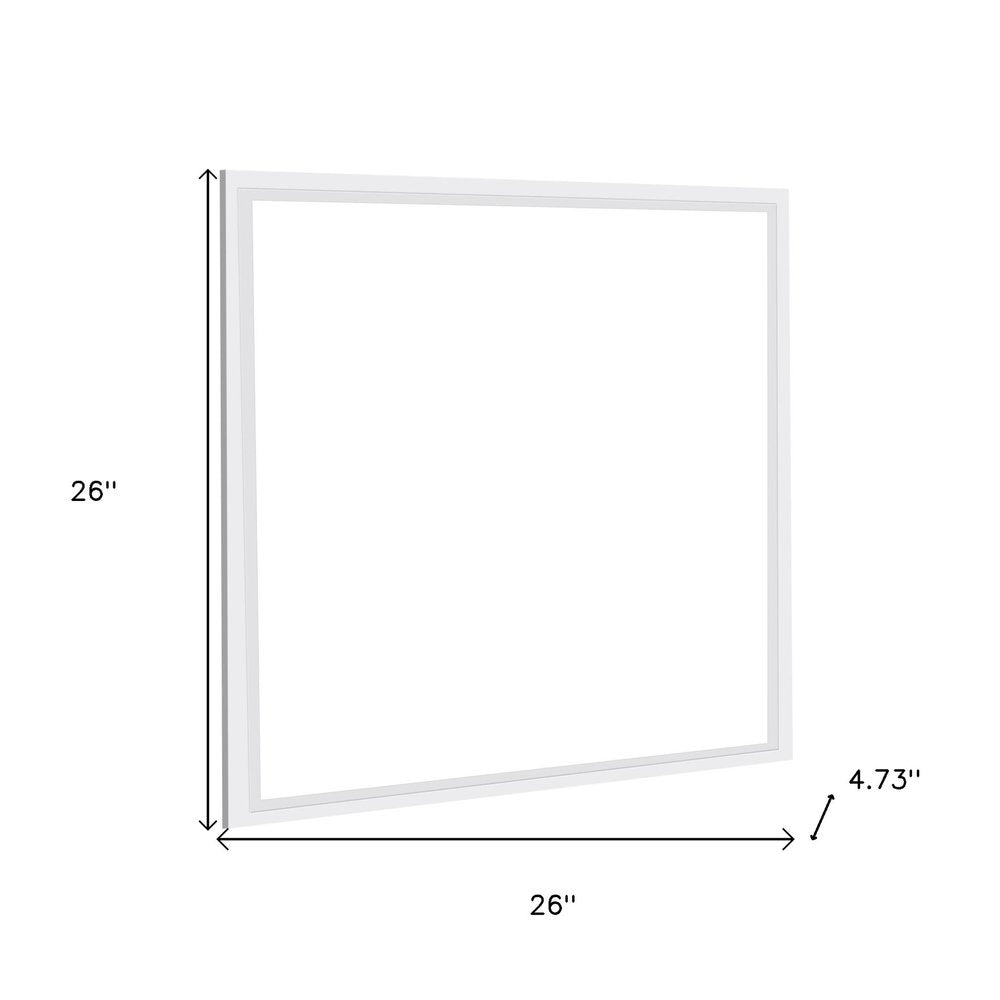 Square Square Four Light Metal LED Dimmable Semi-Flush Ceiling Light