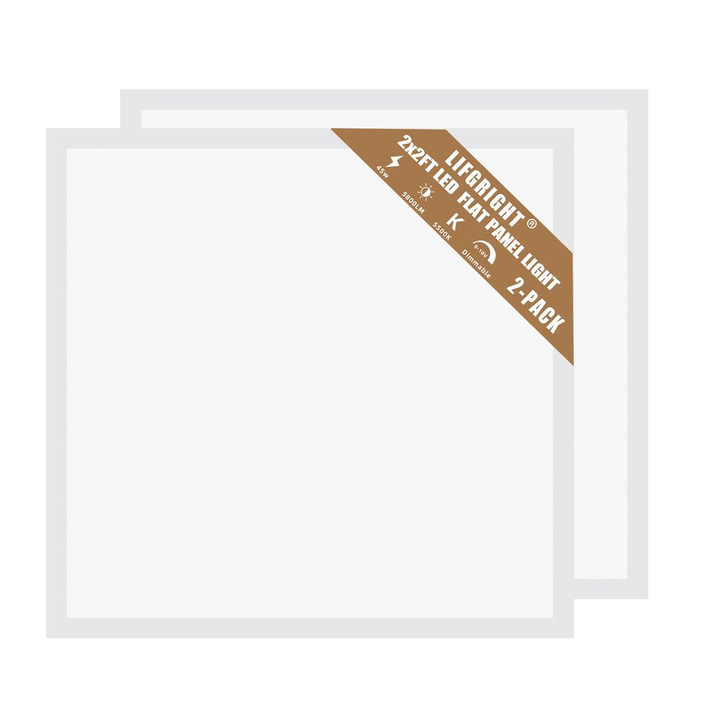 Square Square Two Light Metal LED Dimmable Semi-Flush Ceiling Light