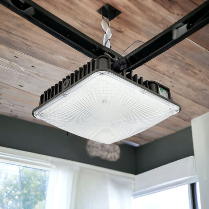 Square Square Two Light Metal LED Ceiling Light