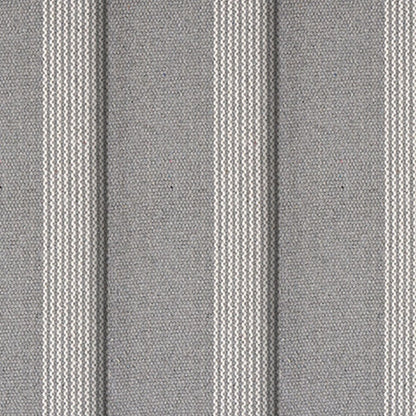 19" Set of Four Gray And White Striped Cotton Placemats