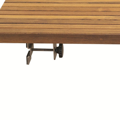 1" X 27" Brown Teak Rectangular Shower Bench