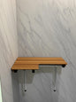 18" X 36" Brown Teak Wall Mount Rectangular Shower Bench