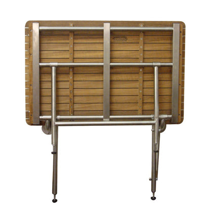 18" X 48" Brown Teak Rectangular Shower Bench