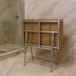 18" X 48" Brown Teak Rectangular Shower Bench