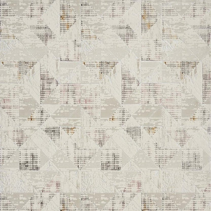 9' X 13' Ivory Teal Blue and Black Abstract Non Skid Area Rug