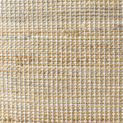 18" Natural Jute Blend Cube Geometric Pouf Ottoman