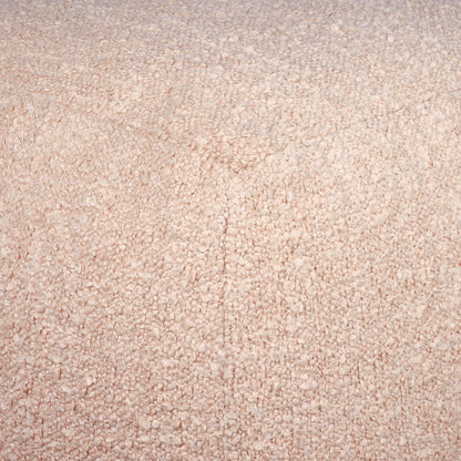 18" Beige Polyester Cube Outdoor Pouf Ottoman