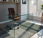 50" Clear Glass Computer Desk