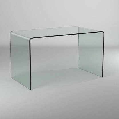 50" Clear Glass Computer Desk