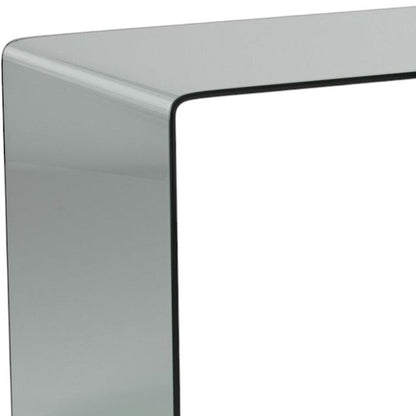 50" Clear Glass Computer Desk