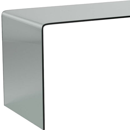 50" Clear Glass Computer Desk