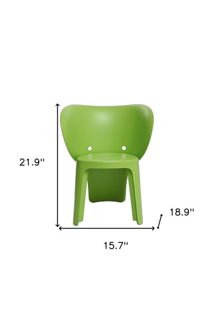 Set Of Four Green Heavy Duty Plastic Juvenile Chairs