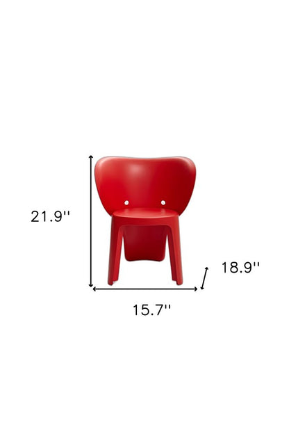 Set Of Four Red Heavy Duty Plastic Juvenile Chairs
