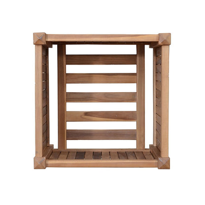 18" Natural Solid Wood Indoor Outdoor Square Planter Box