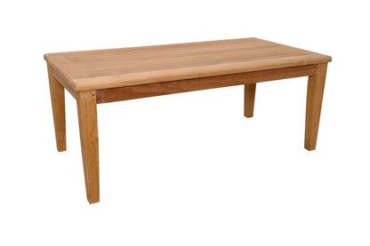 Mesa de centro para exterior de madera maciza natural de 47"