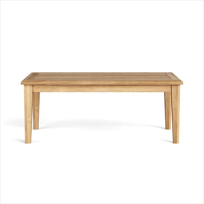 Mesa de centro para exterior de madera maciza natural de 47"