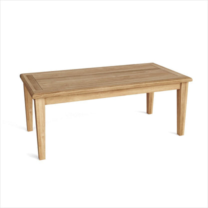 Mesa de centro para exterior de madera maciza natural de 47"