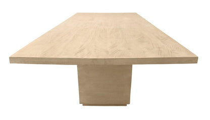 108" Natural Solid Wood Pedestal Base Dining Table