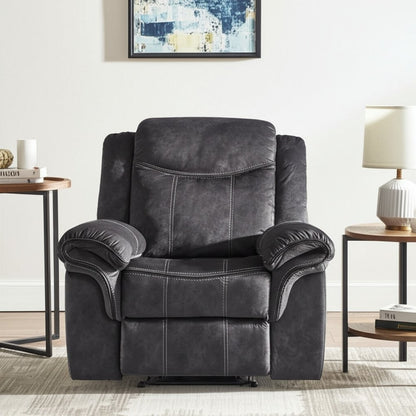 41" Granite Gray Fabric Power Recliner