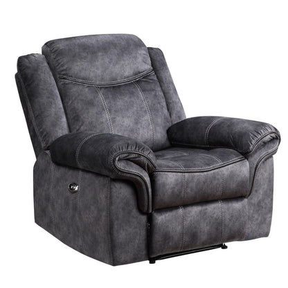41" Granite Gray Fabric Power Recliner
