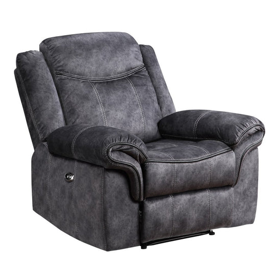 41" Granite Gray Fabric Power Recliner