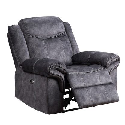 41" Granite Gray Fabric Power Recliner