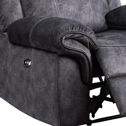 41" Granite Gray Fabric Power Recliner