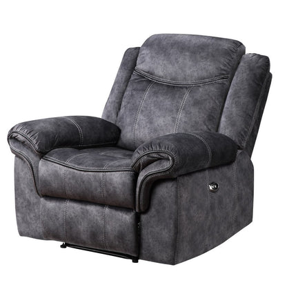41" Granite Gray Fabric Power Recliner
