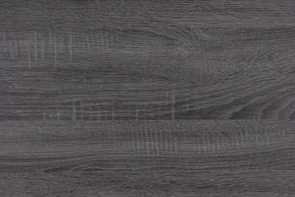 Cómoda doble de madera negra y gris de 58" con seis cajones