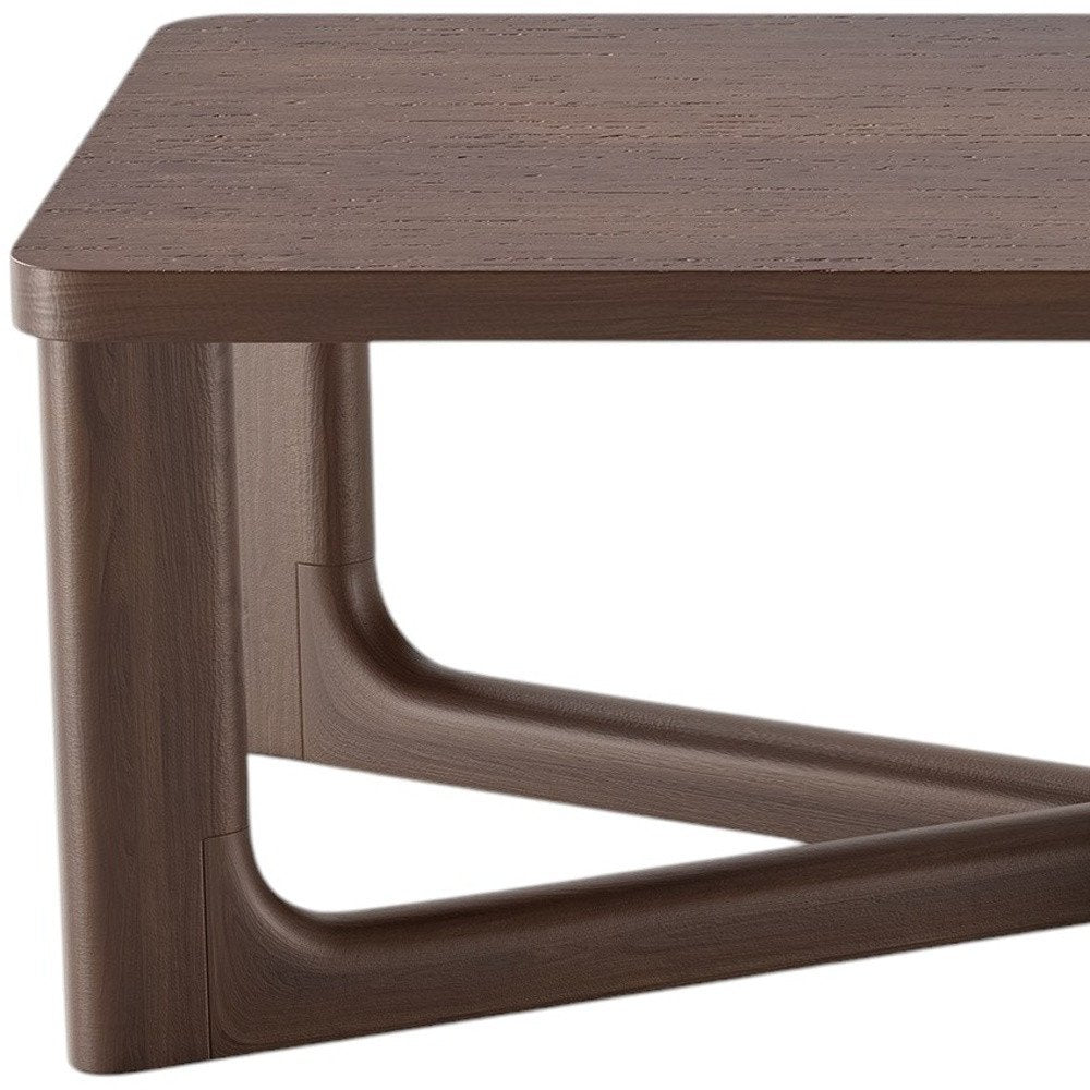 50" Walnut Solid Wood Cross Legs Coffee Table