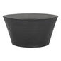 33" Black Iron Round Solid Coffee Table