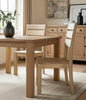 Set of Two Beige Solid Wood Ladder Back Dining Side Chairs